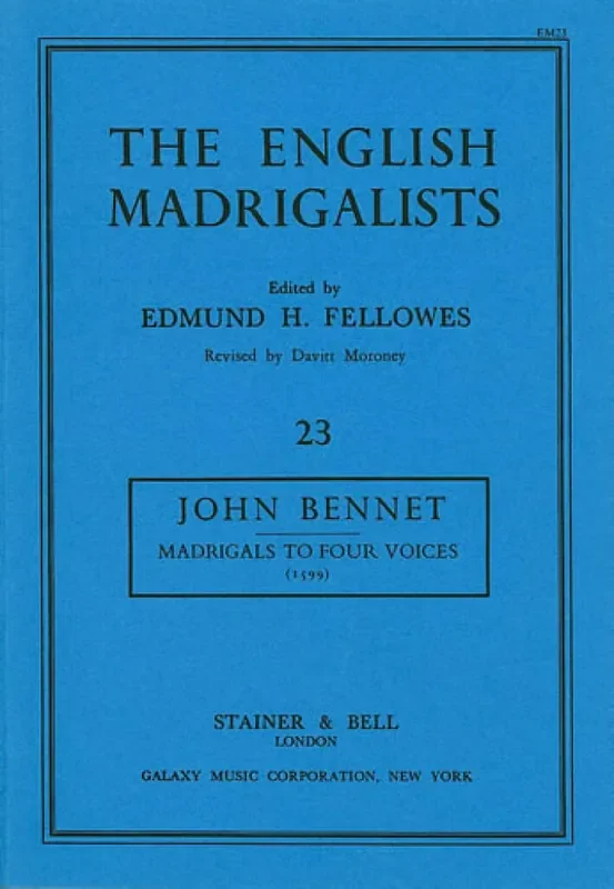 John Bennett Madrigals For Four Voices Gemischter Chor mit Begleitung