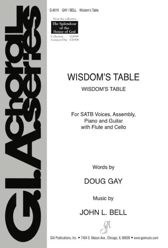 John L. Bell Wisdom‘s Table – instrument parts Gemischter Chor mit Begleitung