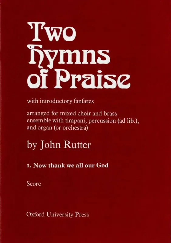 John Rutter Now Thank We All Our God Gemischter Chor mit Begleitung