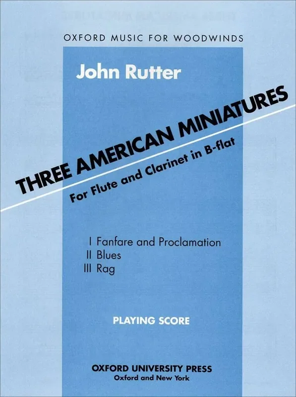 John Rutter Three American Miniatures Gemischtes Holzbläser Duett