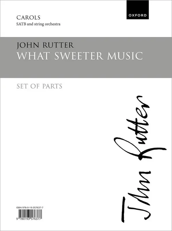 John Rutter What sweeter music Gemischter Chor mit Ensemble