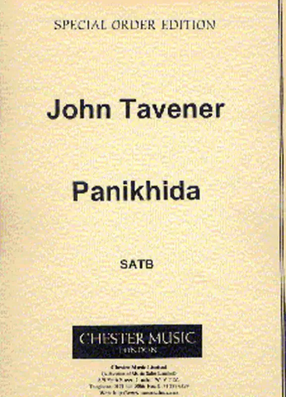 John Tavener Panikhida Gemischter Chor mit Begleitung