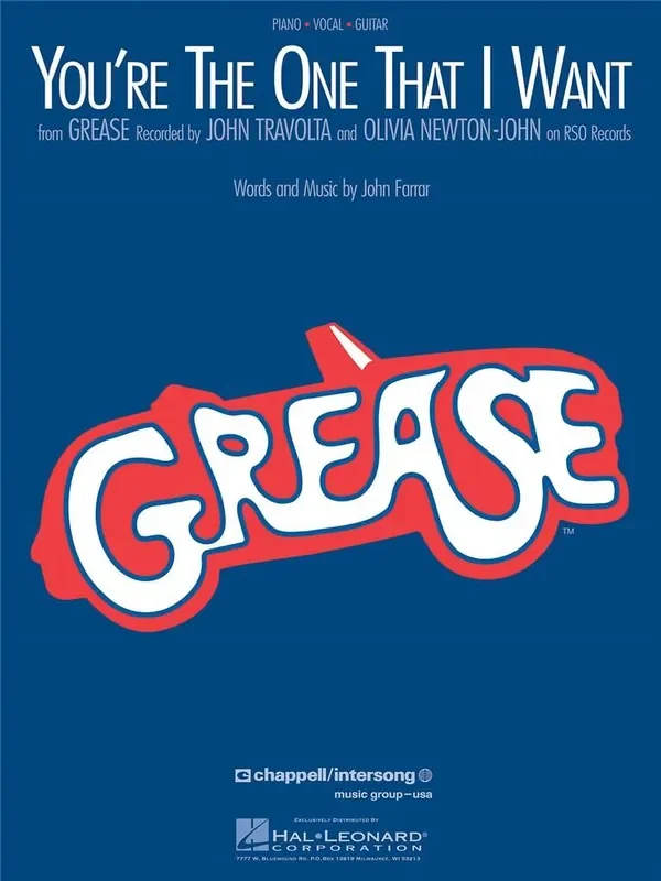John Travolta You‘re the One That I Want Klavier, Gesang, Gitarre (Songbooks)