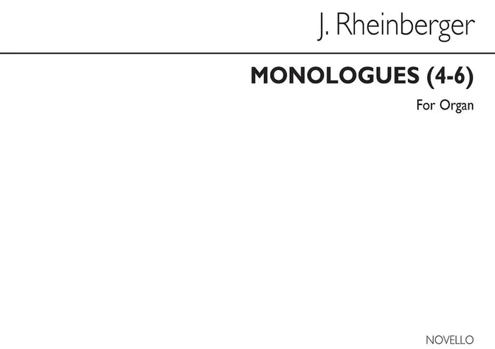 Josef Rheinberger Monologues Nos.4-6 Orgel
