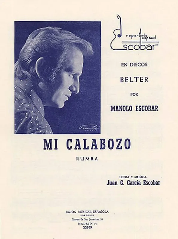 Juan Gabriel Garcia Escobar Mi Calabozo (Rumba) Gesang mit Klavier