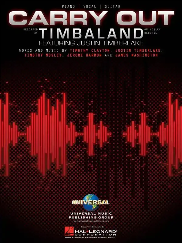Justin Timberlake Carry Out Klavier, Gesang, Gitarre (Songbooks)