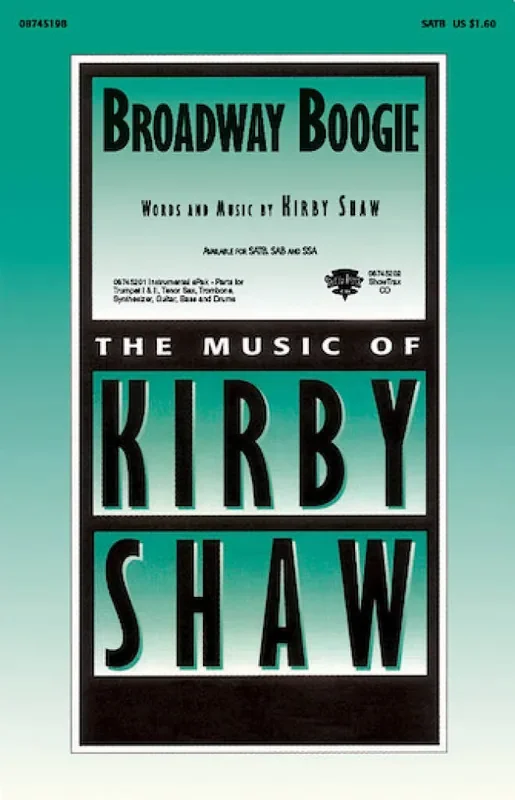 Kirby Shaw Broadway Boogie INSTRUMENTAL PACK Gemischter Chor mit Ensemble