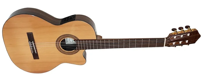 Kirkland Vega Luna-CE Elektroakustik Konzertgitarre, Thin