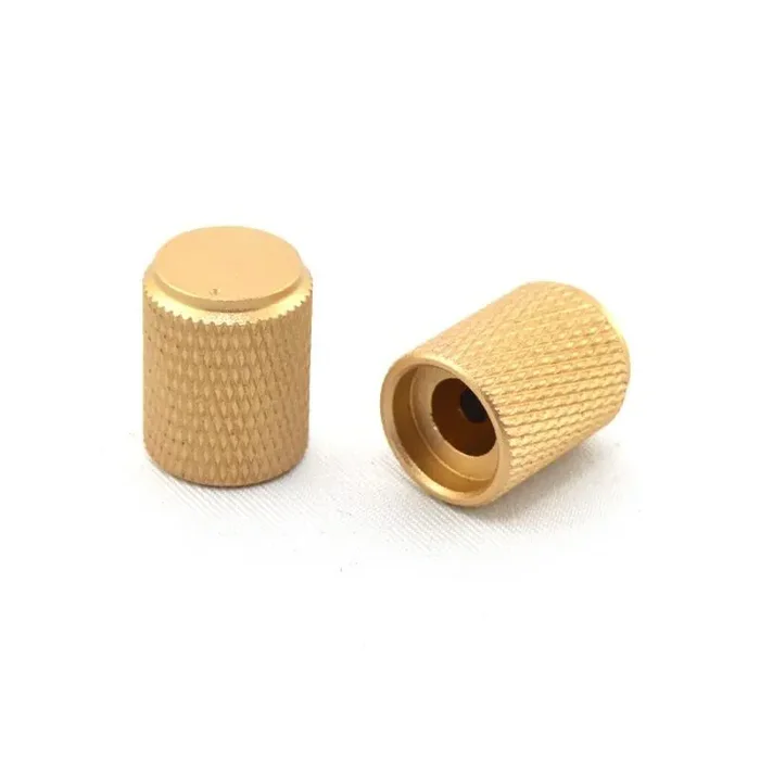 Knob Aluminium gold, 12 x 15,4 mm
