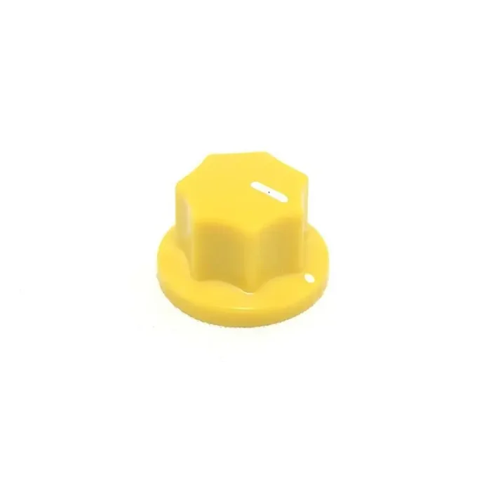 Knob Classic Black Fluted, yellow