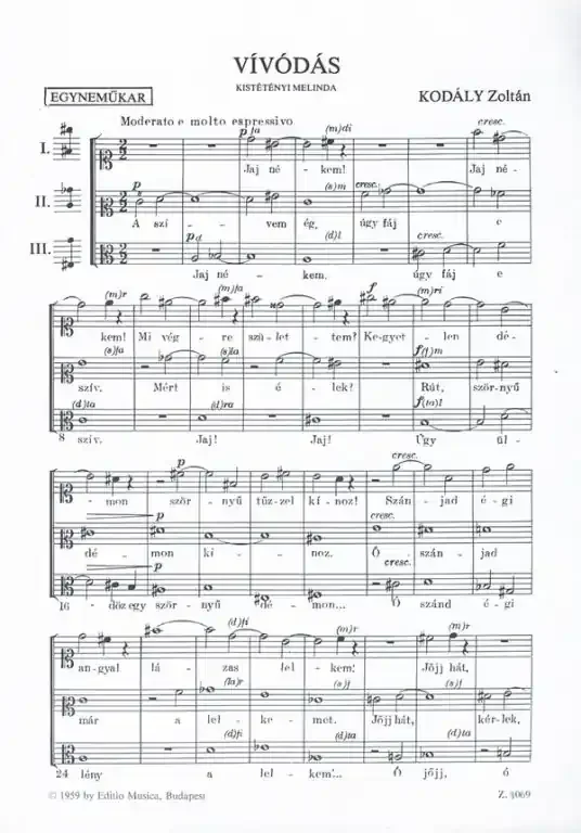 Kodály Zoltán Vívódás