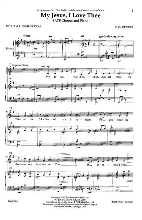 Kreider, Dan My Jesus, I Love Thee