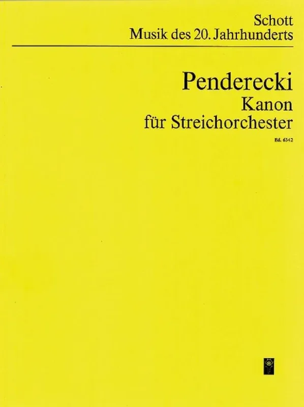 Krzysztof Penderecki Kanon Streichensemble