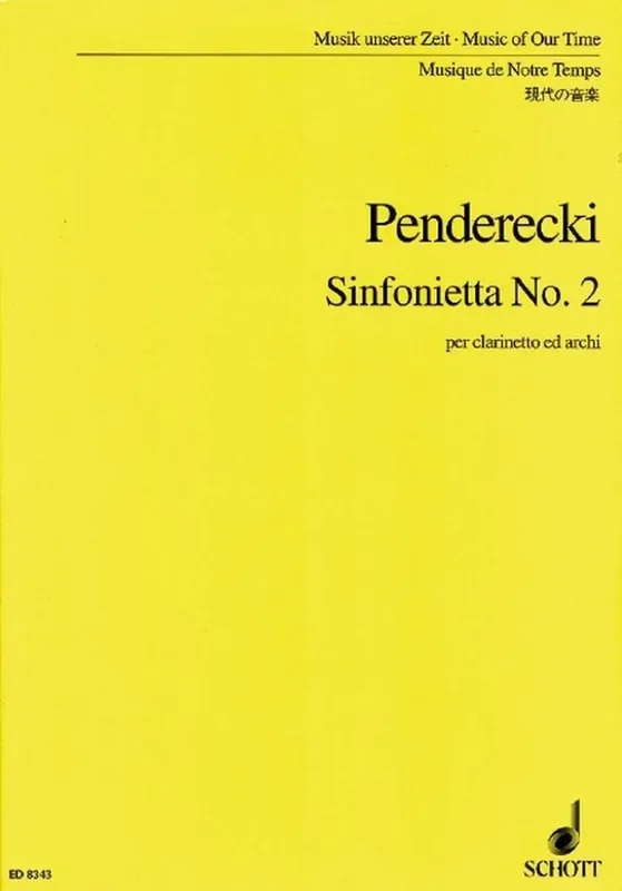 Krzysztof Penderecki Sinfonietta No. 2 Streichorchester mit Solo