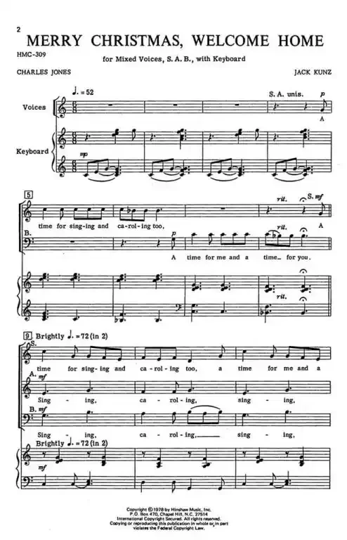 Kunz, Jack Merry Christmas, Welcome Home