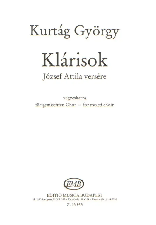 Kurtág György Klárisok