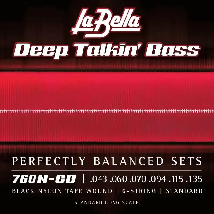 La Bella 760N-CB Black Nylon Bass043/135