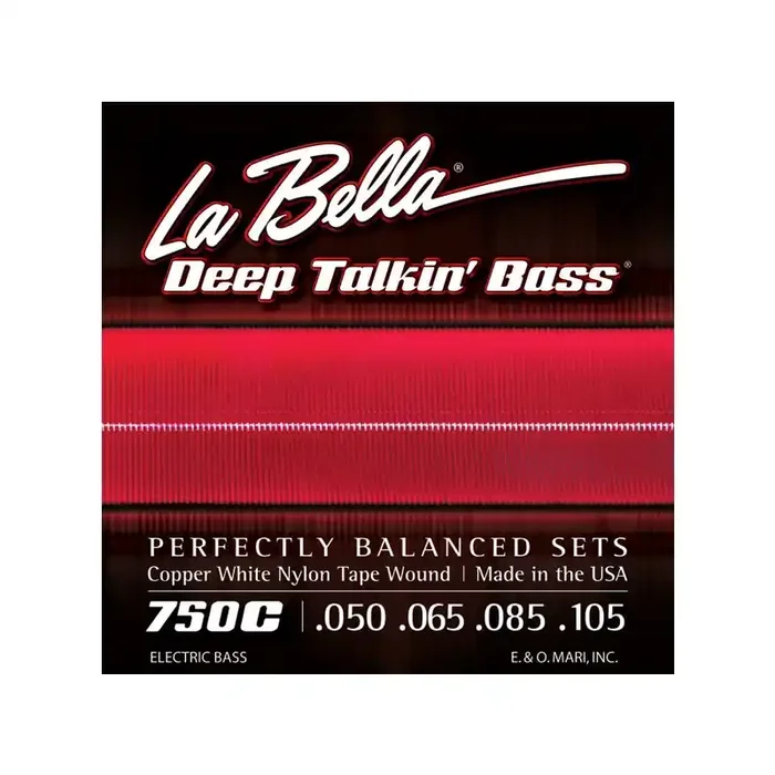 La Bella Bass Copper White Nylon 050/105