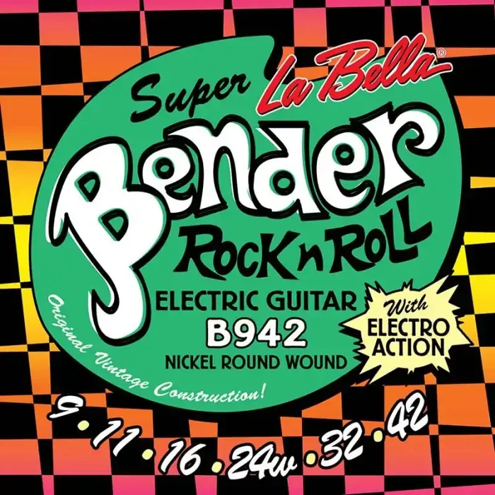 La Bella Bender string set electric, nickel wound, extra light, 009-011-016-024w-032-042