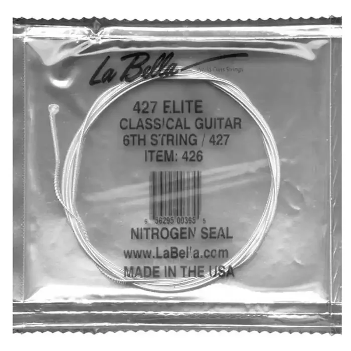 LaBella Elite E-6-snaar voor klassieke gitaar, silverplated wound nylon