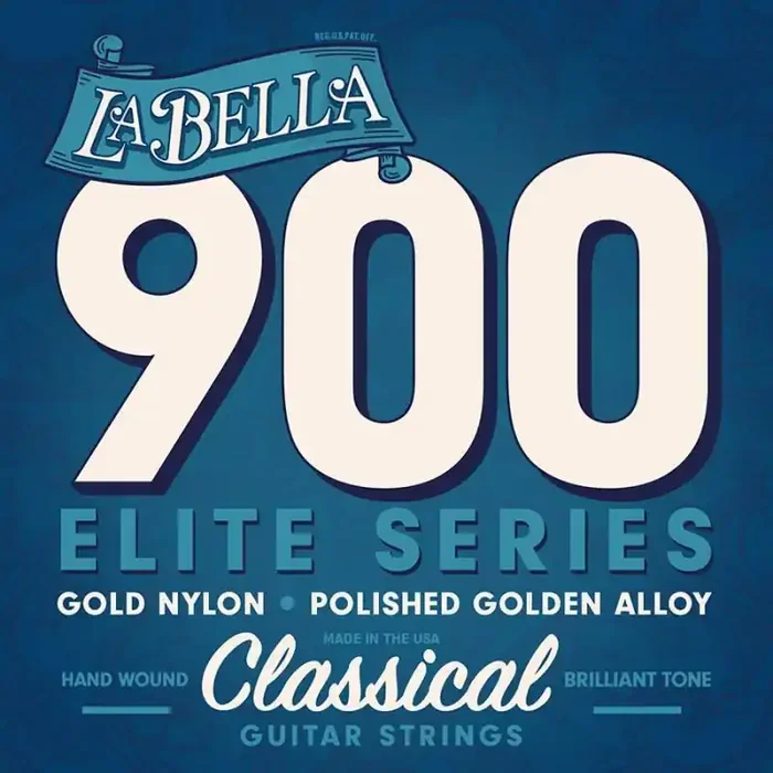 LaBella Golden Superior snarenset klassiek, gold nylon trebles, gold polished basses, 028-032-040-030-03
