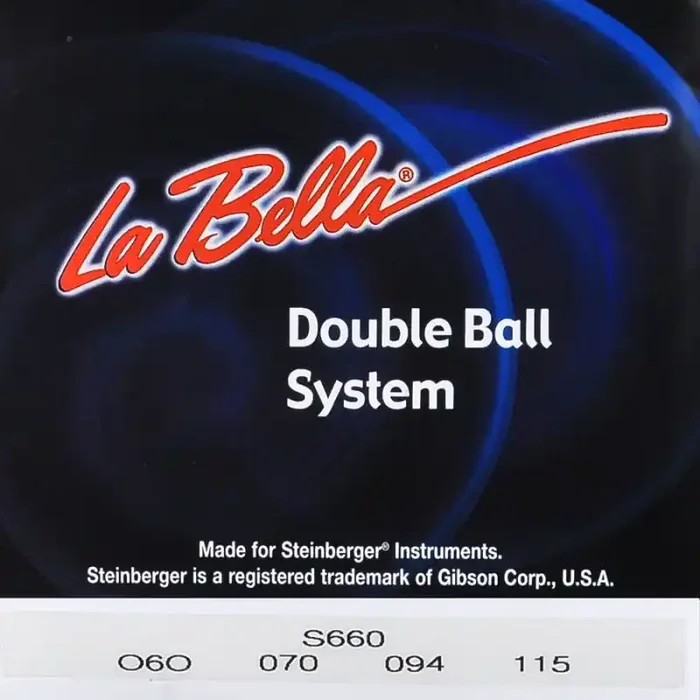 LaBellaDouble Ball End System string set electric bass, for Steinberger, black nylon tapewound, 060-070-094-115