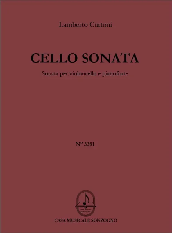 Lamberto Curtoni Sonata Per Violoncello E Pianoforte Cello mit Begleitung