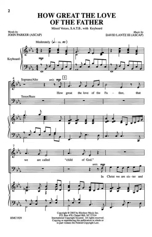 Lantz, David III How Great The Love Of The Father