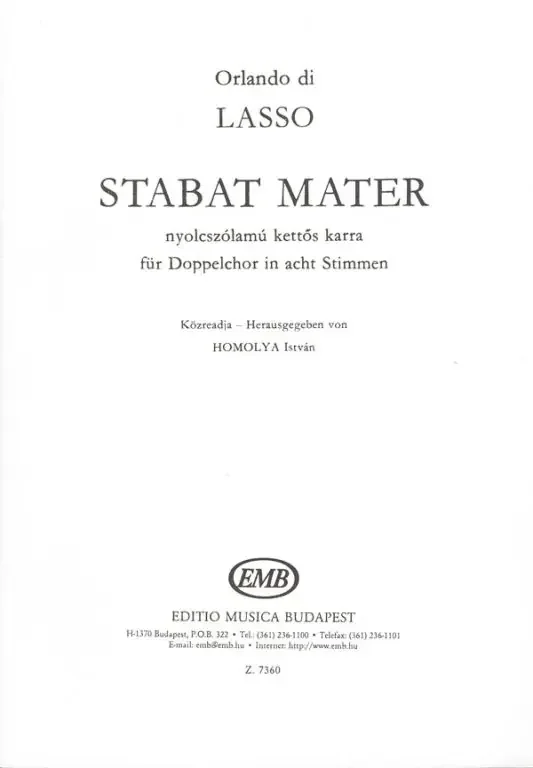 Lasso, Orlando di Stabat Mater