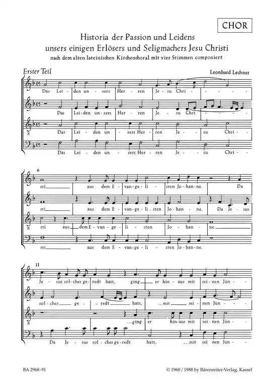 Lechner, Leonhard Historia der Passion und des Leidens unseres einigen Erlösers und Seligmachers Jesu Christi