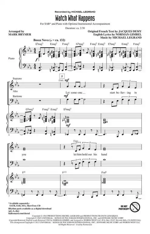 Legrand, Michel Watch What Happens