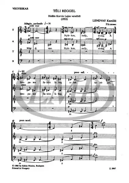 Lendvay Kamilló Téli reggel