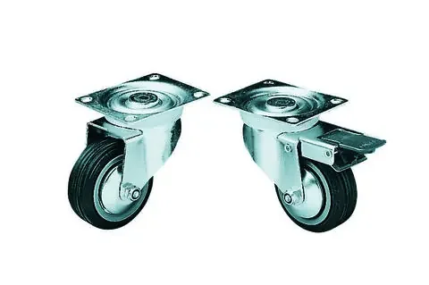 Lenkrolle 80mm mit Bremse schwarz