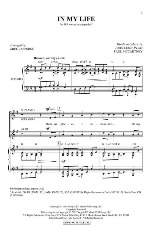 Lennon, John In My Life