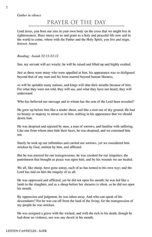 Lenten Canticles (Arr. John Leavitt) Gemischter Chor mit Begleitung