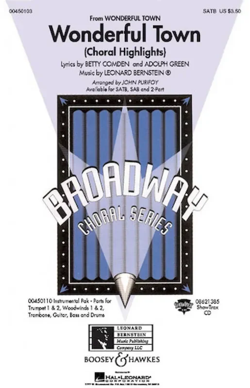 Leonard Bernstein Wonderful Town Choral Highlights (Arr. John Purifoy) Gemischter Chor mit Begleitung