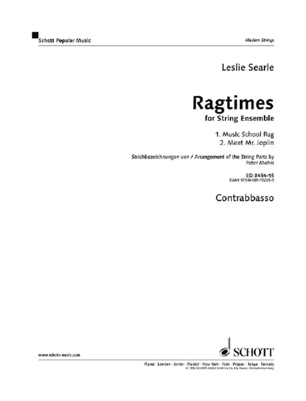 Leslie Searle Ragtimes for String Ensemble Streichensemble