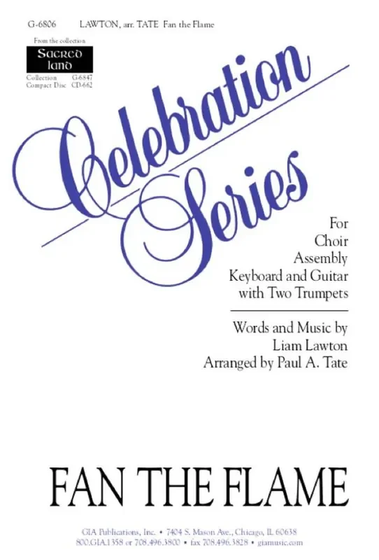 Liam Lawton Fan the Flame – Instrument Part (Arr. Paul A. Tate) Gemischter Chor mit Begleitung