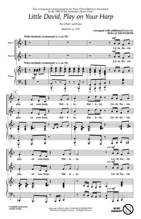 Little David play on your harp