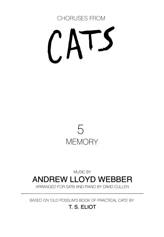 Lloyd Webber, Andrew Memory. SATB accompanied