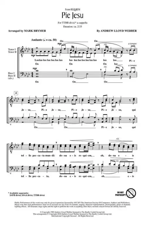 Lloyd Webber, Andrew Pie Jesu