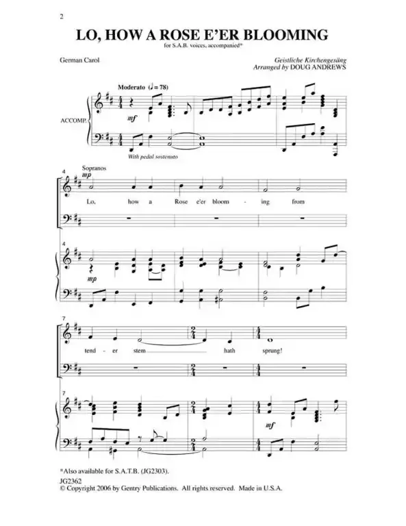 Lo, How a Rose E‘er Blooming