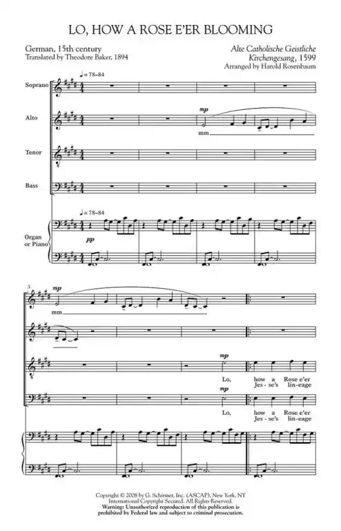 Lo, How A Rose E‘er Blooming