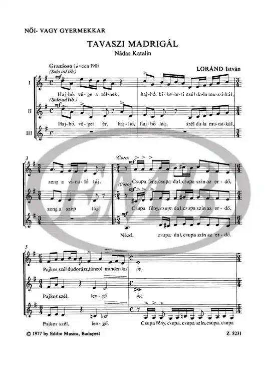 Loránd István Tavaszi madrigál