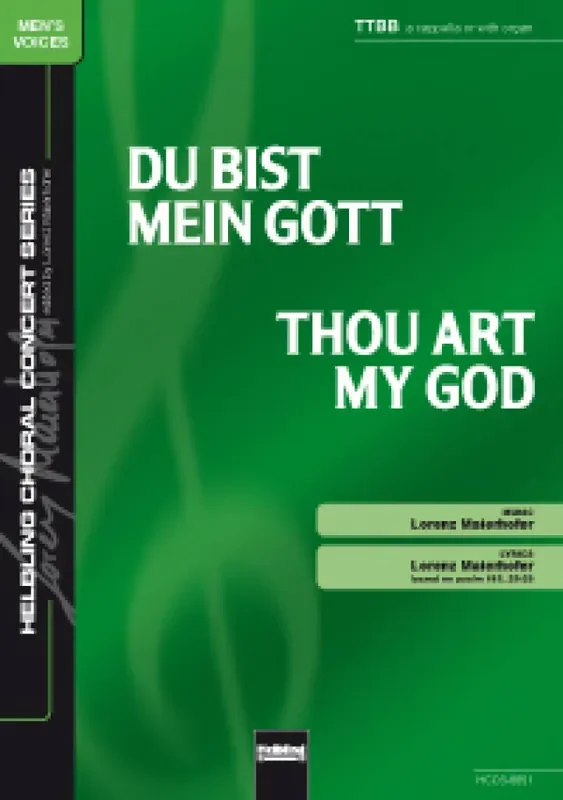 Lorenz Maierhofer Thou art my God / Du bist mein Gott Männerchor mit Klavier/Orgel