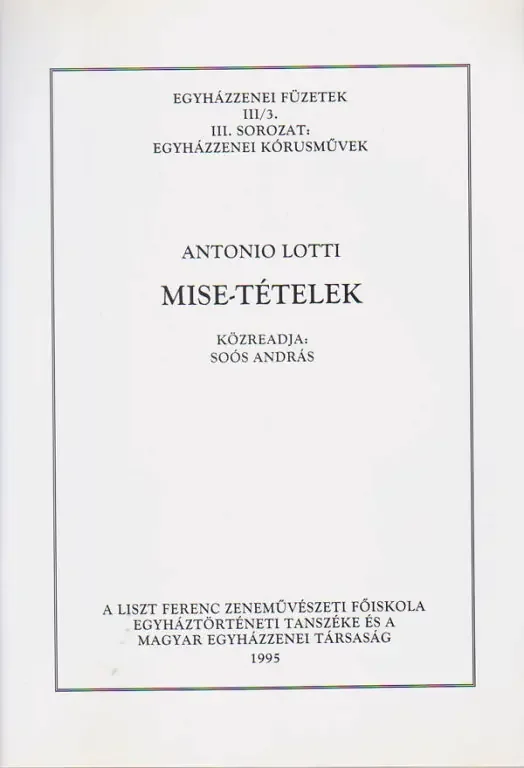 Lotti, Antonio Mise-tételek