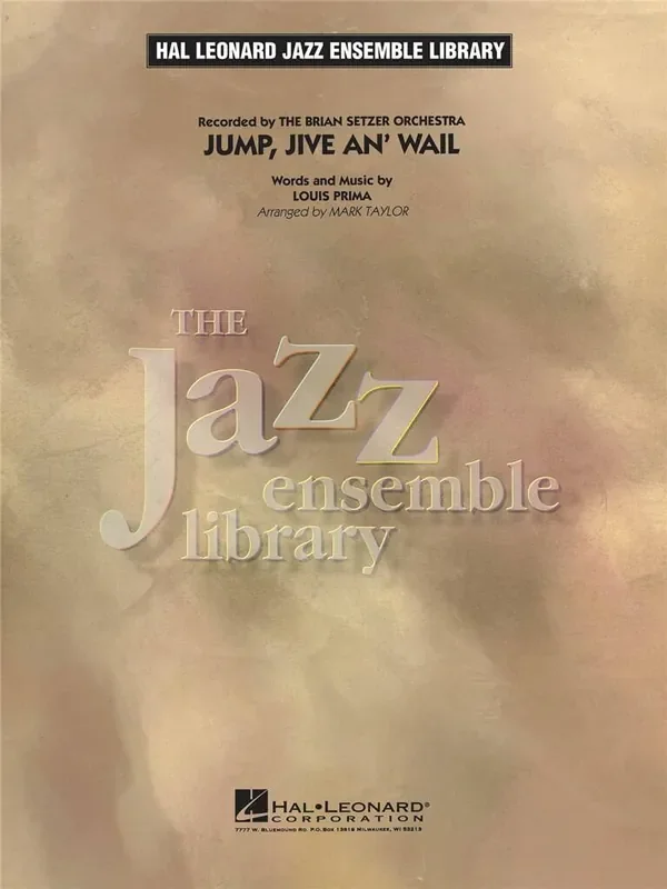 Louis Prima Jump, Jive an‘ Wail (Arr. Mark Taylor) Jazz Ensemble