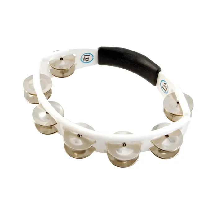 LP Tambourine Cyclop Hand Model LP152 White Steel Jingles