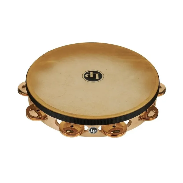 LP Tambourine Pro 10in Single Row with Head LP383-BZ 10″ Bronze w/head