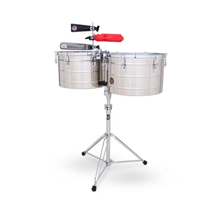 LP Timbales Tito Puente Thunder Timbs LP258-S Stainless Steel